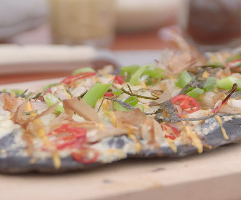 Flammkuchen op Japanse wijze