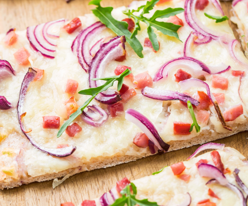 9x flammkuchen variatie