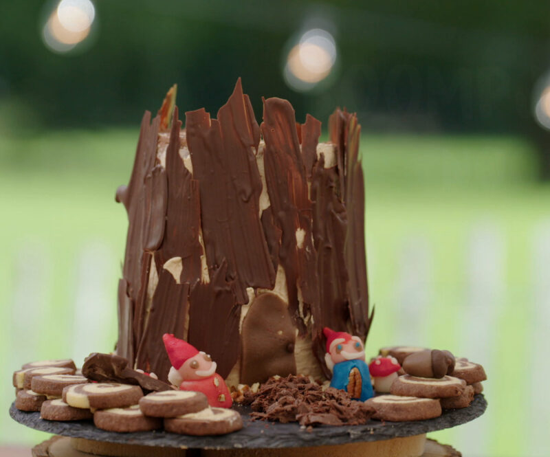 Bakken in de herfst: maak een rolcake boomstronk met chocolade